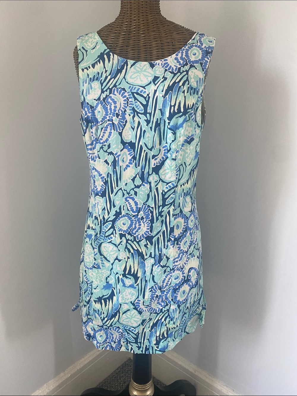 Lilly Pulitzer Pink Label on Light Mint Fabric